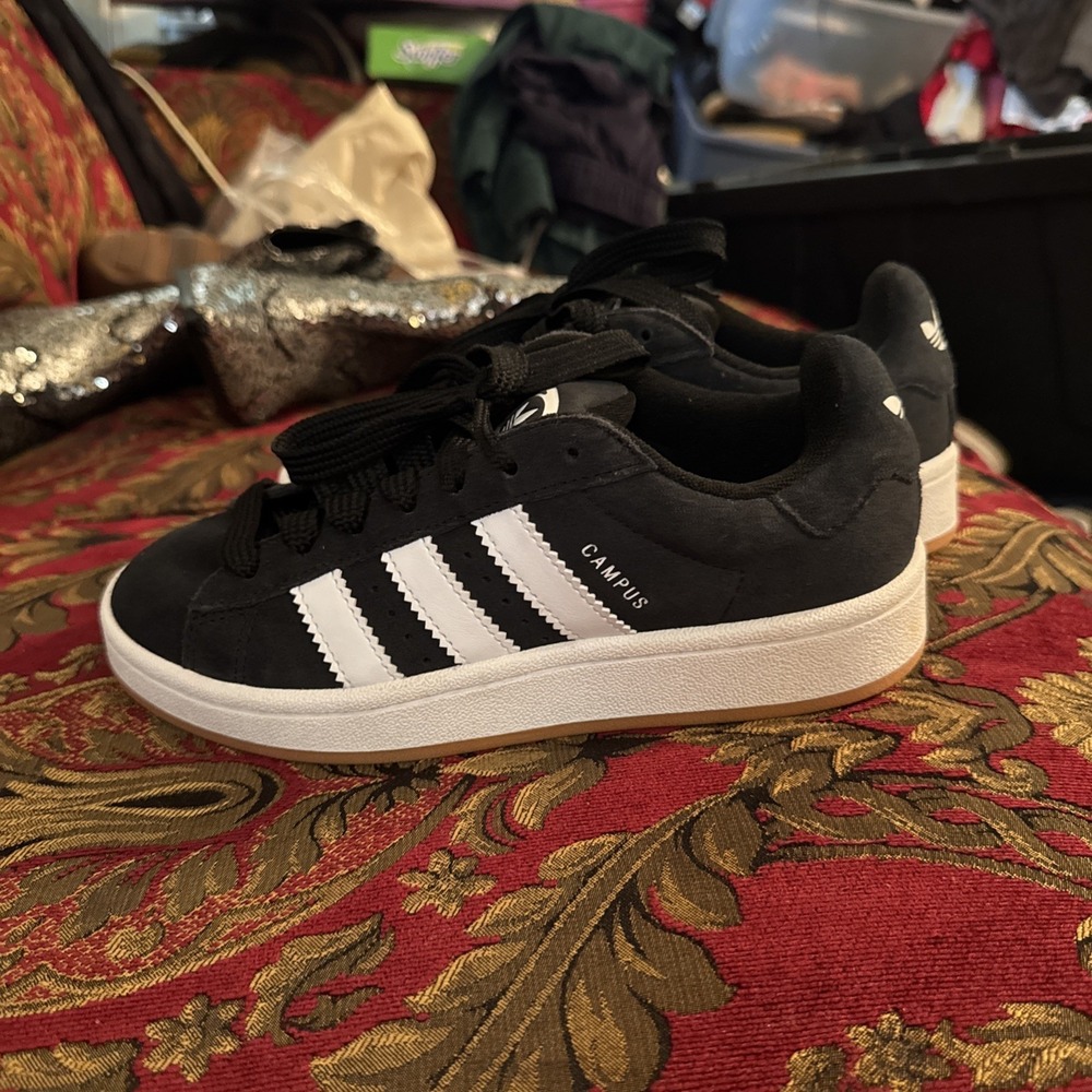 adidas Campus 00s Black White Gum HQ6638 GS